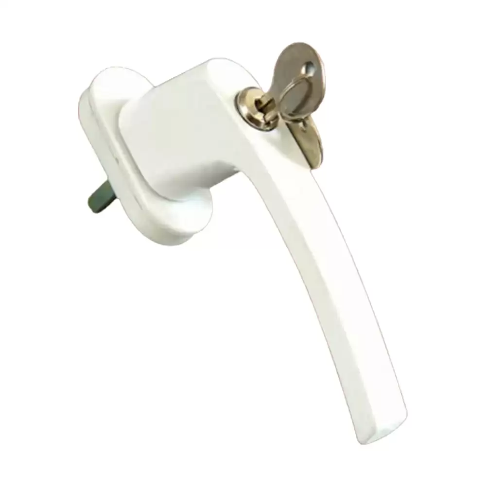 u-PVC Sliding Door Handle with Integral Key - McCoy EHK-1 – White - McCoy 8M