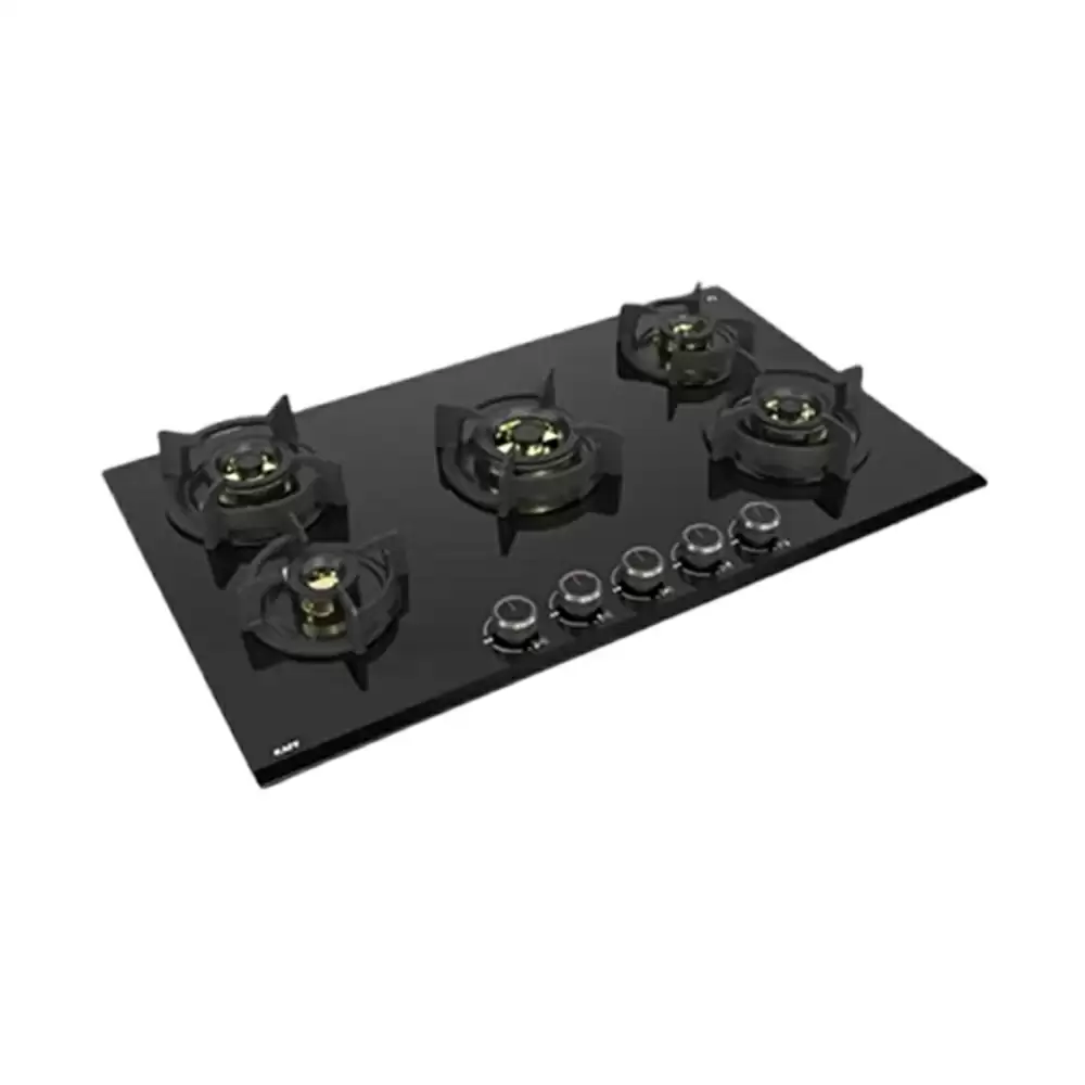 Kaff ASF865 86 cm 5 Burner Auto Ignition Glass Top Built in Hob - Black