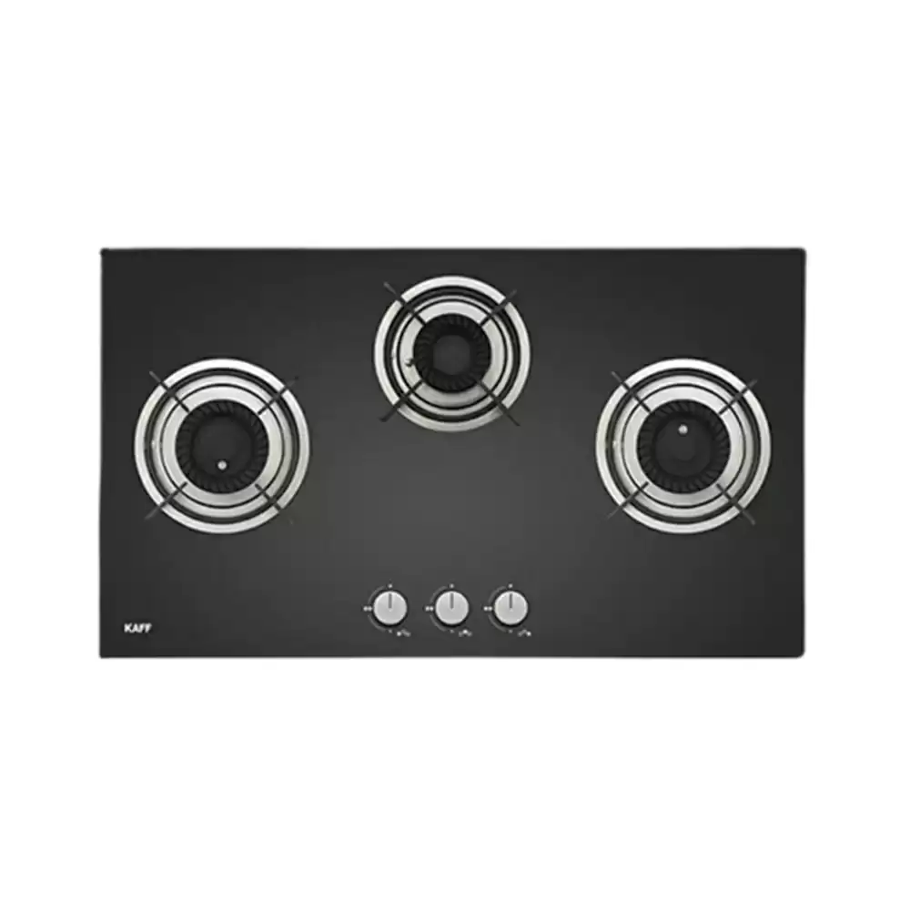 Kaff CRH 783 Black Coated Tornado Style Built-in Hobs (3 Burners)