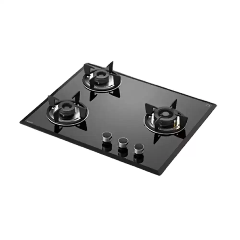 Kaff FBB 603 Three Burner With Stainless Steel Drip Tray Built-in Hob - 60 cm, Black Finish