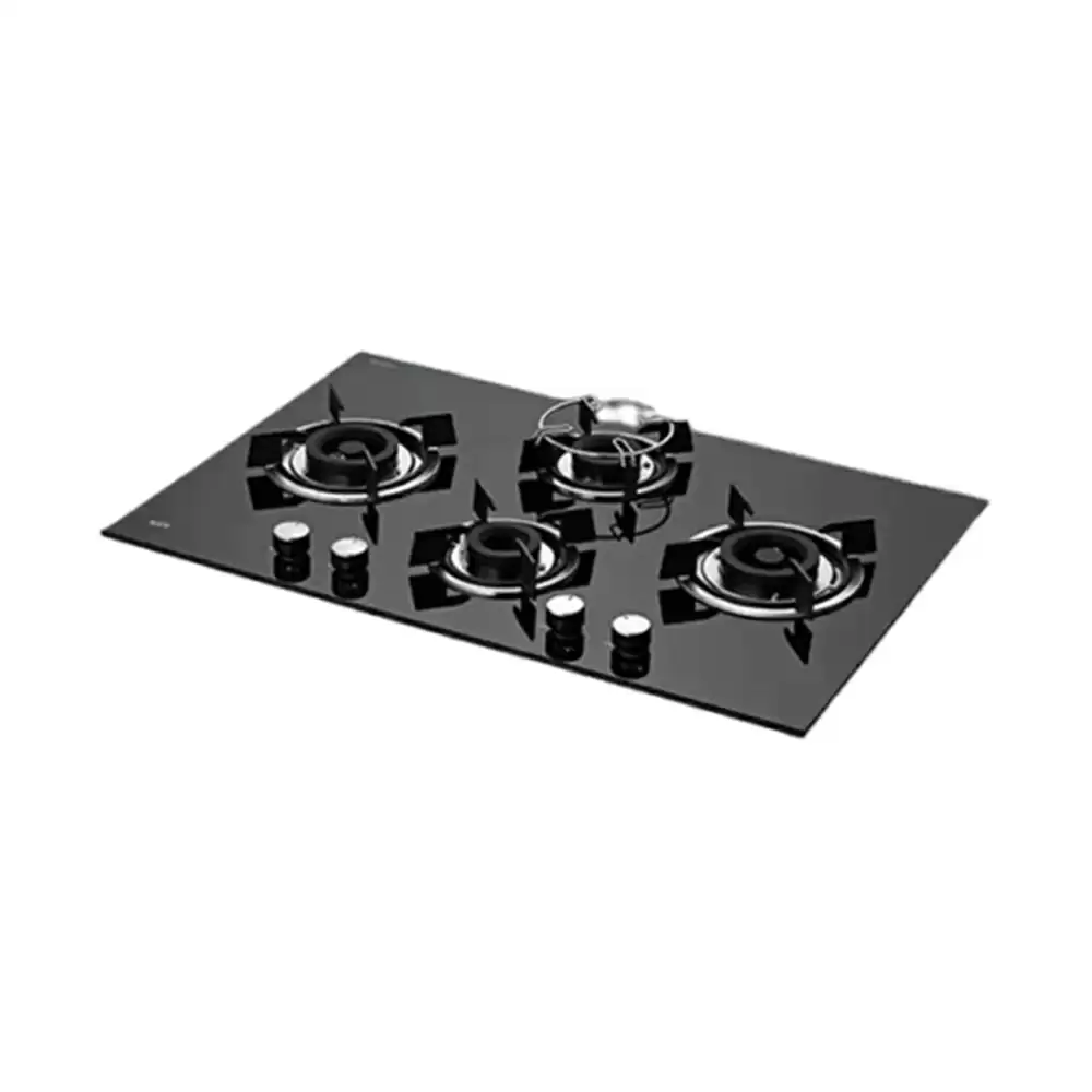 Kaff HBR 784C 78 cm 4 Burner Auto Ignition Glass Top Built in Hob - Black