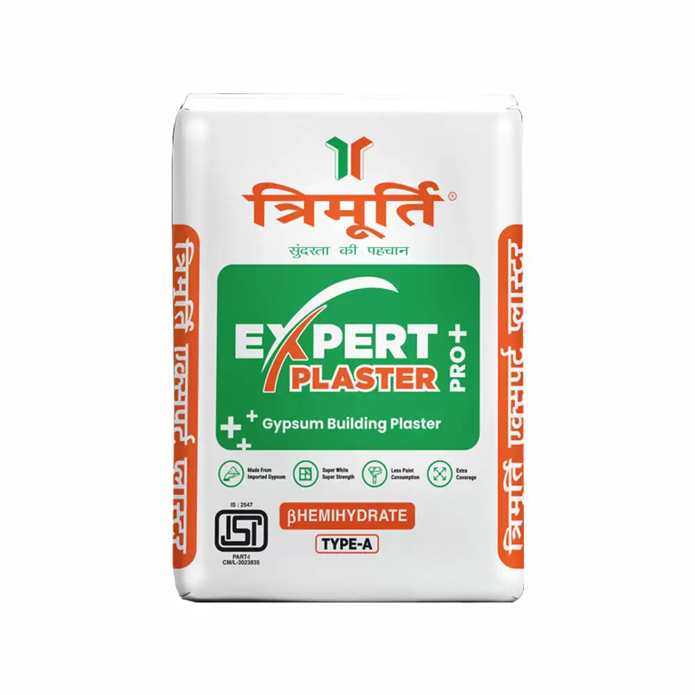 Trimurti Expert Plaster Pro Plus Gypsum Building Plaster -  25 Kg