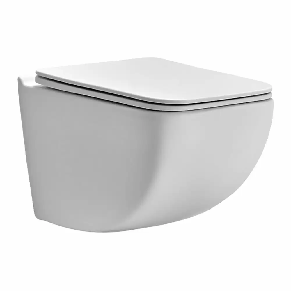 Cera Senator Magna Arte Rimless Wall Hung Commode with Duroplast Soft Close Seat Cover- Snow White