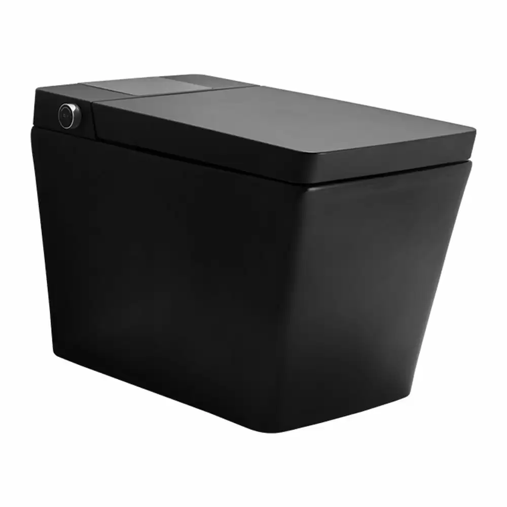 Cera Senator Veneve Luxury 300 mm S-Trap Smart Commode with Duroplast Soft Close Seat Cover - Matte Black