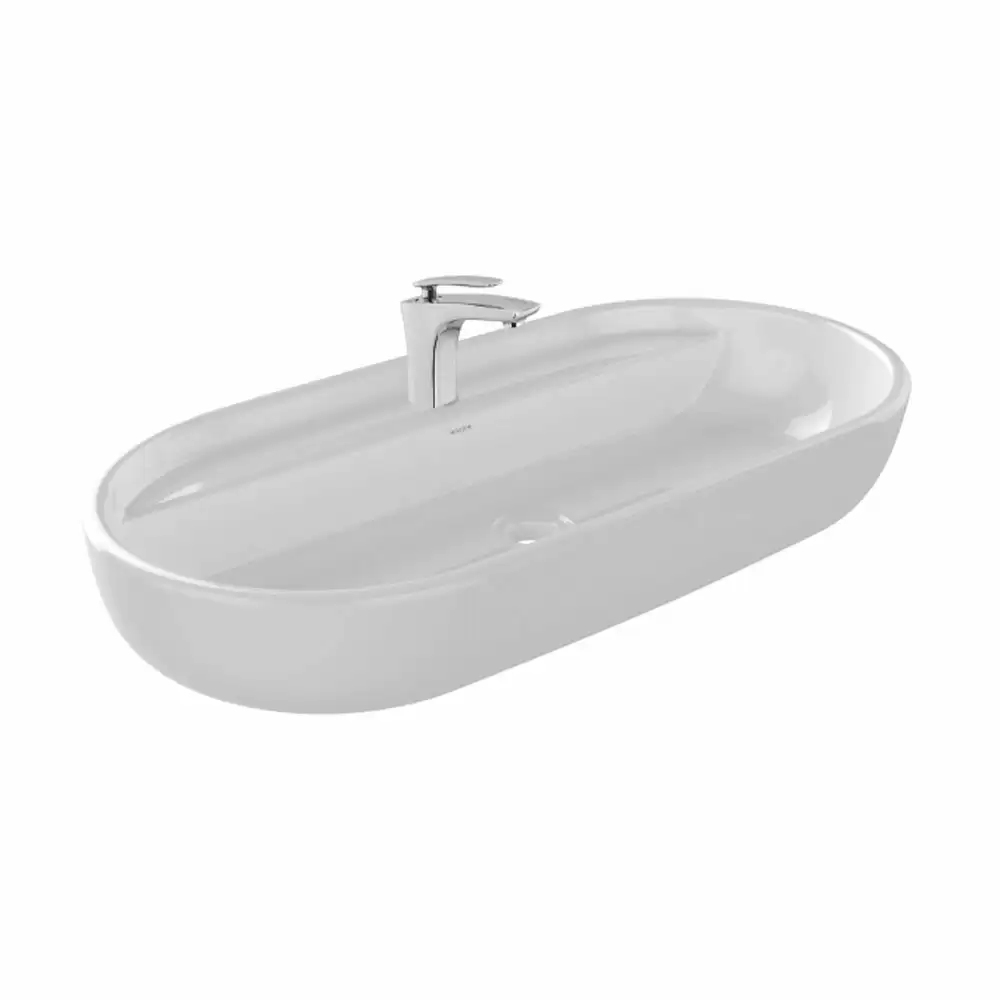 Cera Senator Sean Thin Rim Tabletop Wash Basin - Snow White