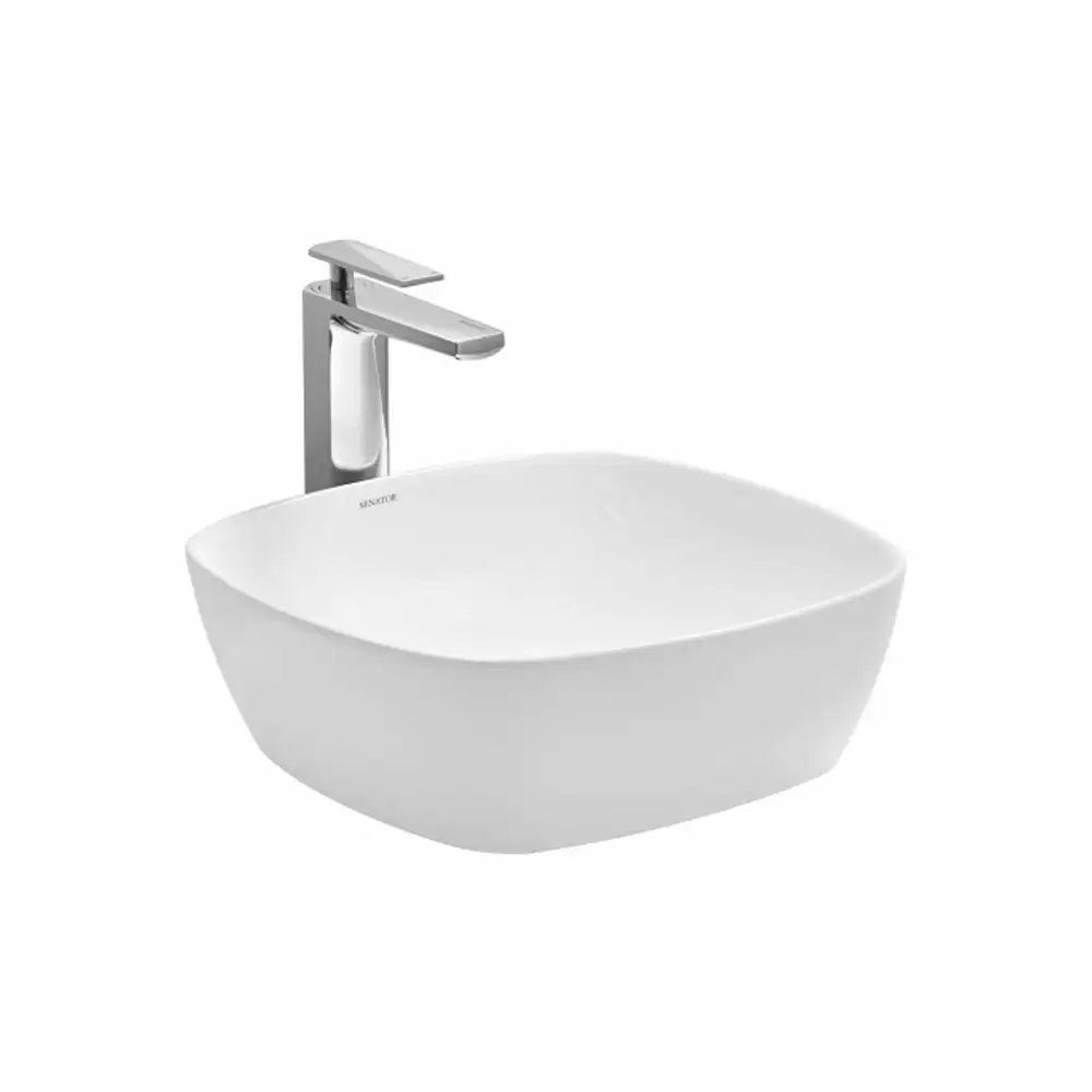 Cera Senator Serenade Thin Rim Tabletop Wash Basin - Snow White