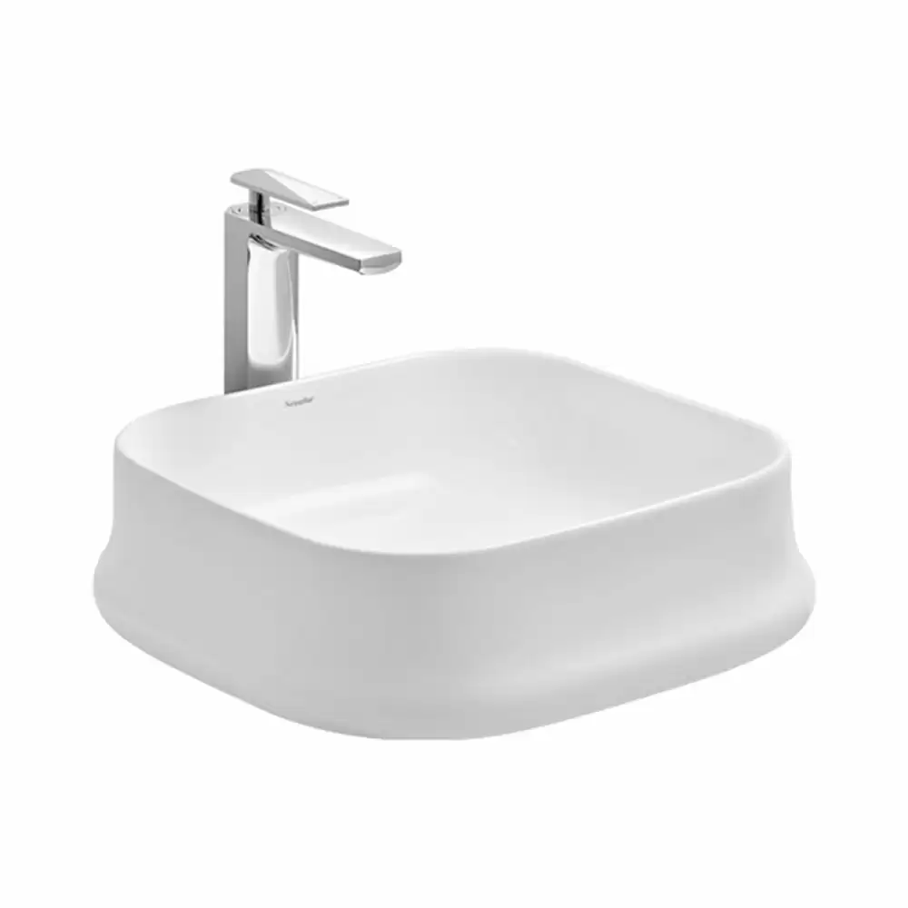 Cera Senator Sherry Thin Rim Tabletop Wash Basin - Snow White