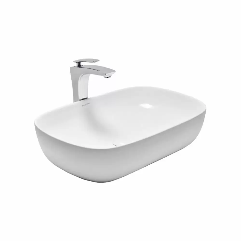 Cera Senator Magna Arte Thin Rim Tabletop Wash Basin - Snow White