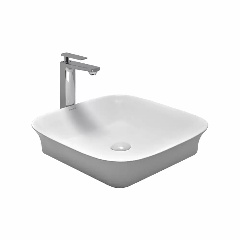 Cera Senator Pure Soft Thin Rim Tabletop Wash Basin - Snow White