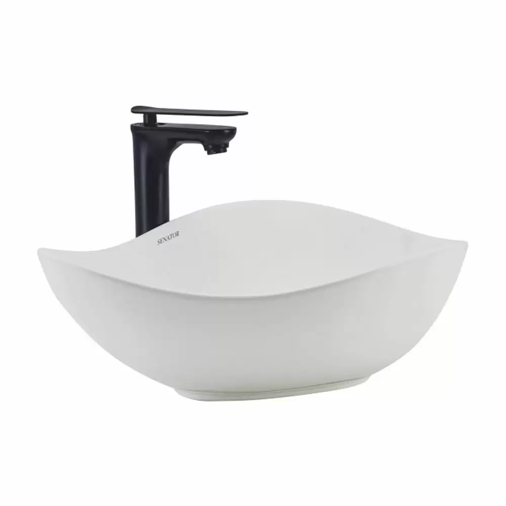 Cera Senator Fiamma Thin Rim Tabletop Wash Basin - Snow White