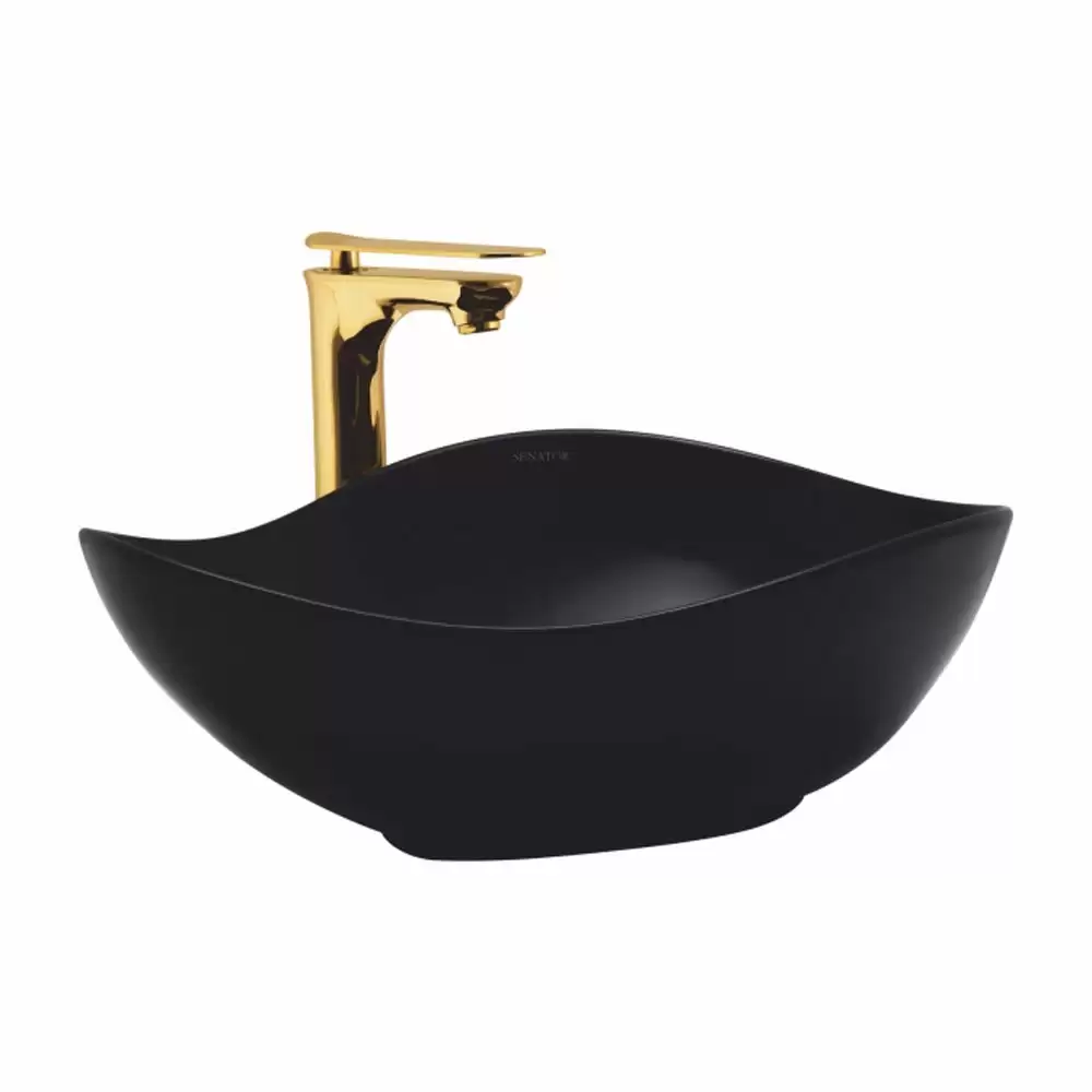 Cera Senator Fiamma Thin Rim Tabletop Wash Basin - Matte Black