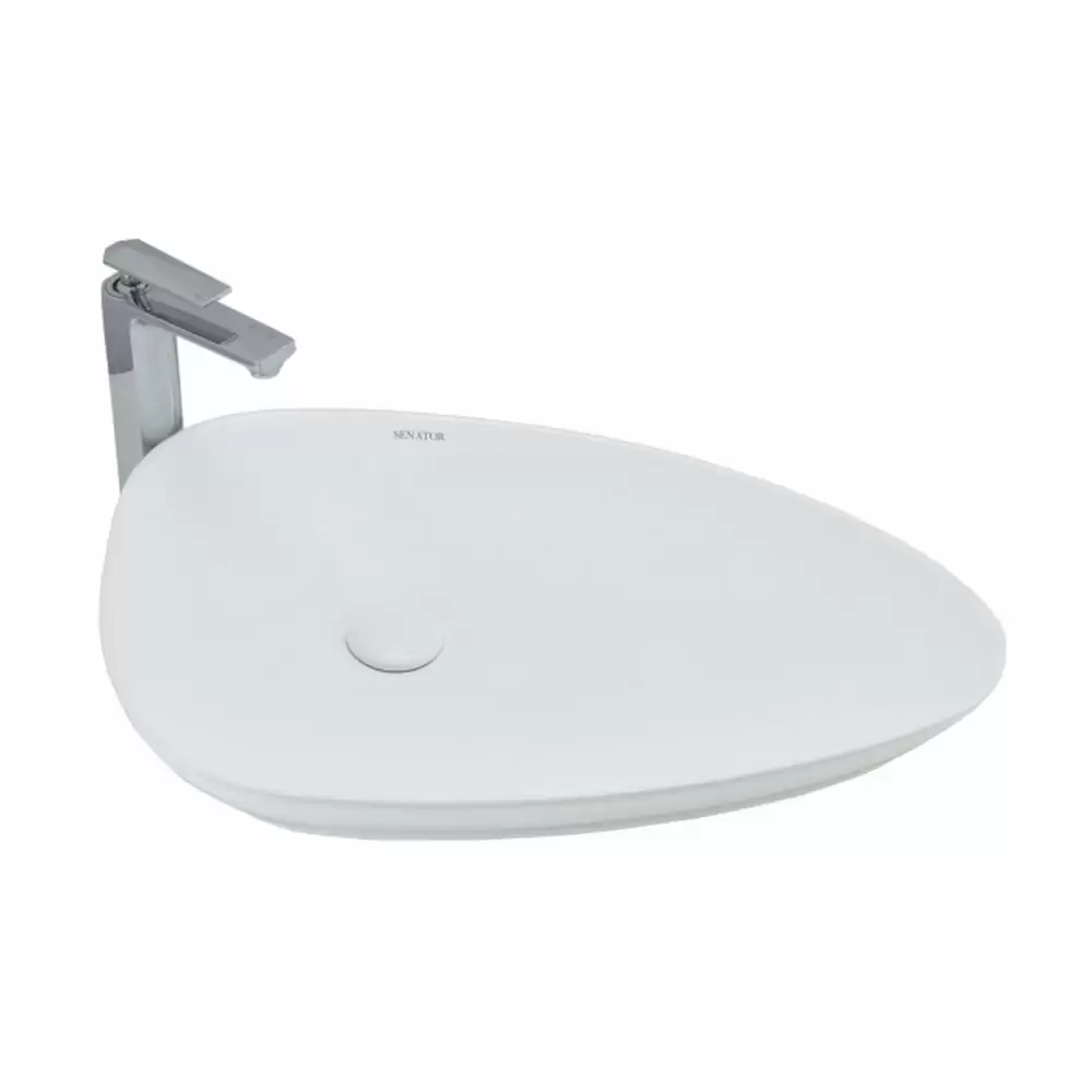 Cera Senator Aspen Thin Rim Tabletop Wash Basin - Snow White