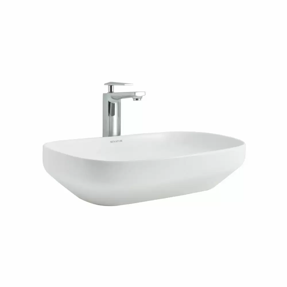 Cera Senator Kayak Thin Rim Tabletop Wash Basin - Snow White