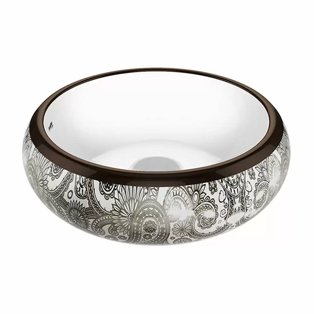 Cera Senator Silvio Tabletop Wash Basin - Silver