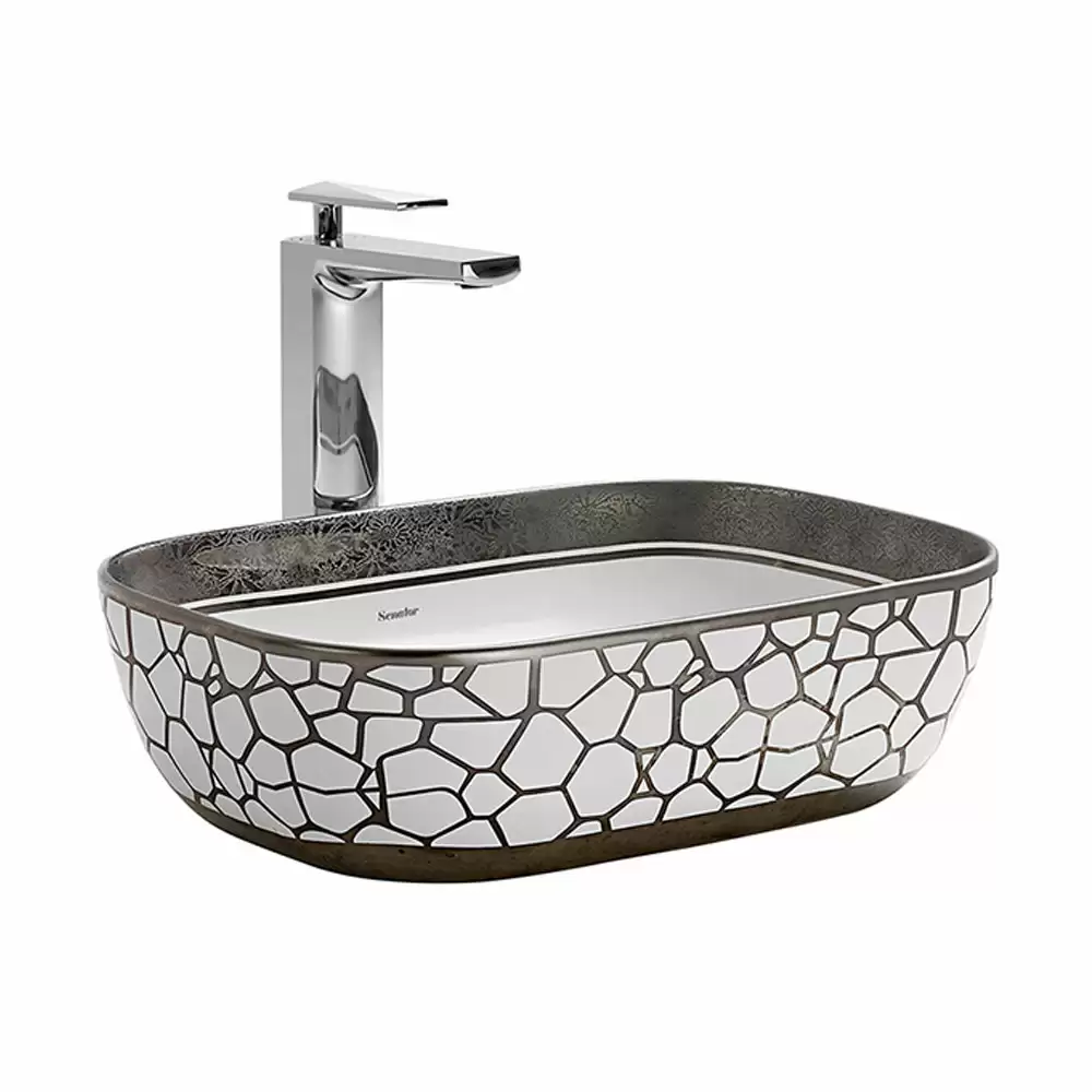 Cera Senator Signor Tabletop Wash Basin - Silver