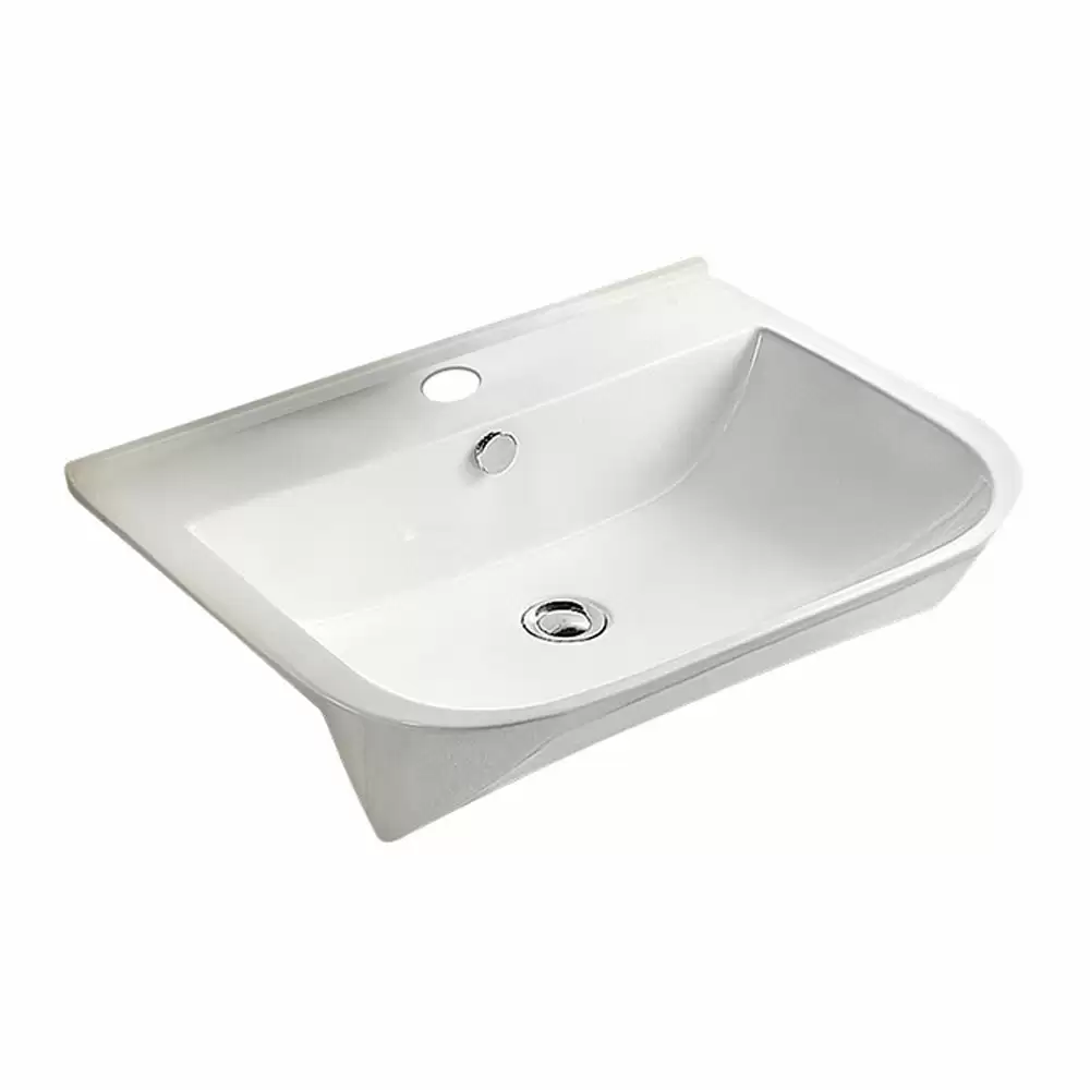 Cera Senator Sharon Semi Recessed Wash Basin - Snow White