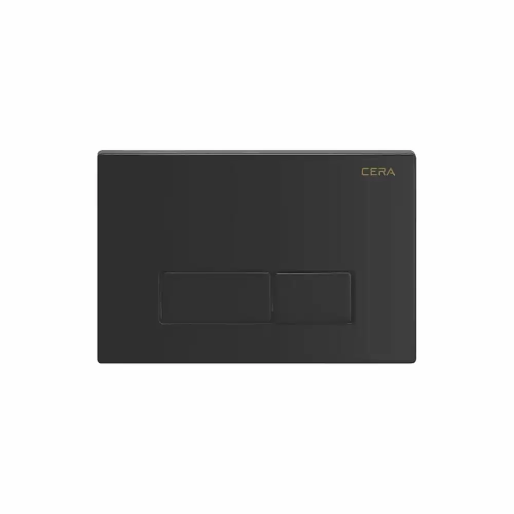 Cera Lustre H Type Flush Plate - Matte Black