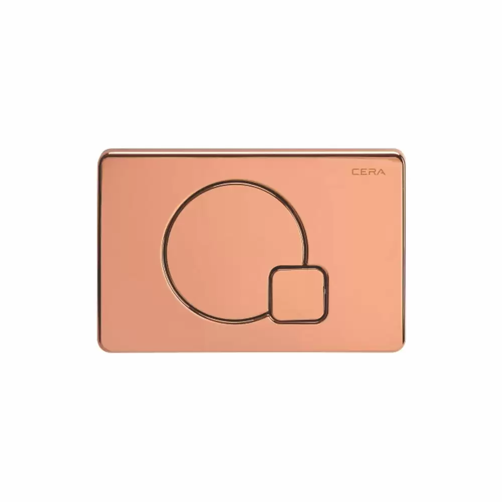 Cera Lustre Q Type Flush Plate - Rose Gold