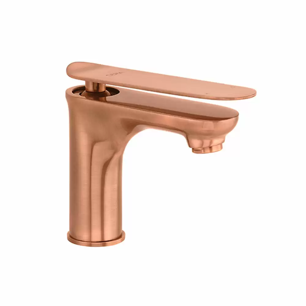 Cera Lustre Brooklyn Single Lever Basin Mixer with 450 mm Braided Connection Pipe (Without Pop-Up) - Antique Copper