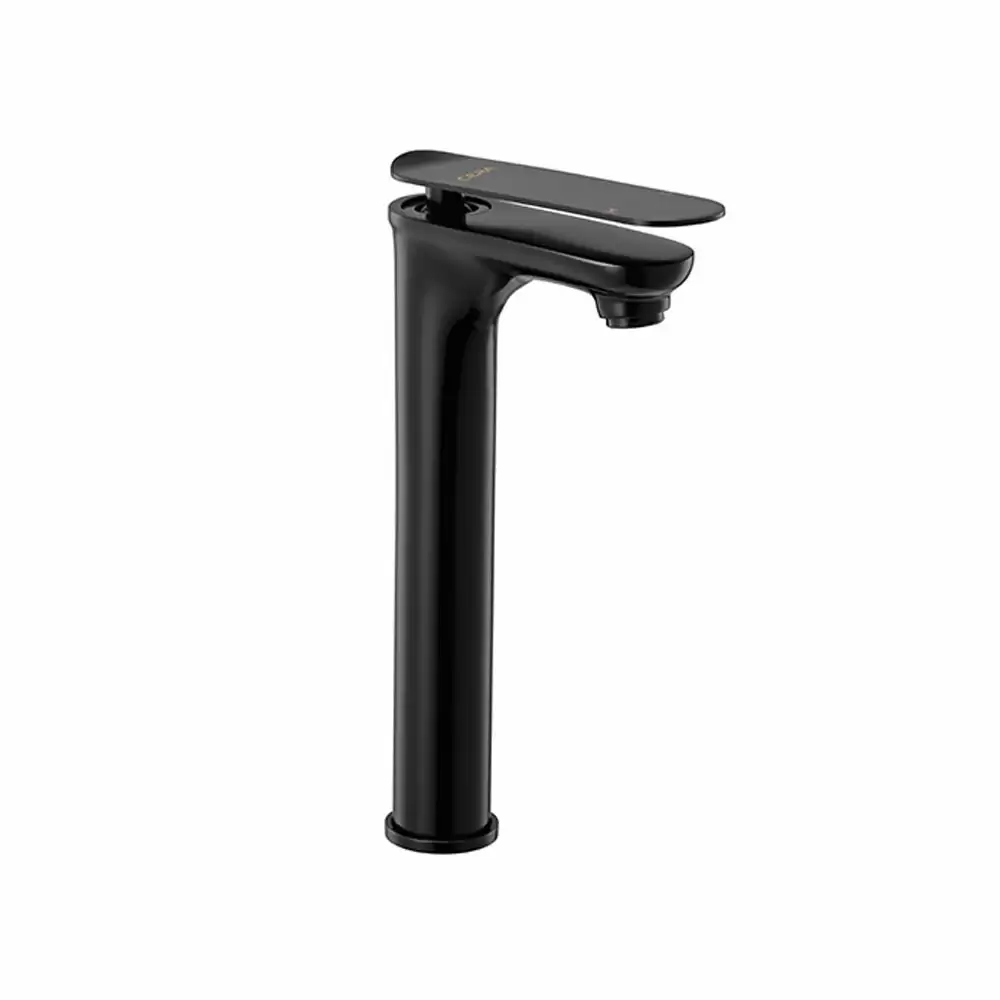 Cera Lustre Brooklyn Single Lever Basin Mixer with 300 mm Extended Body & 600 mm Braided Connection Pipe (Without Pop-Up) - Black Matte