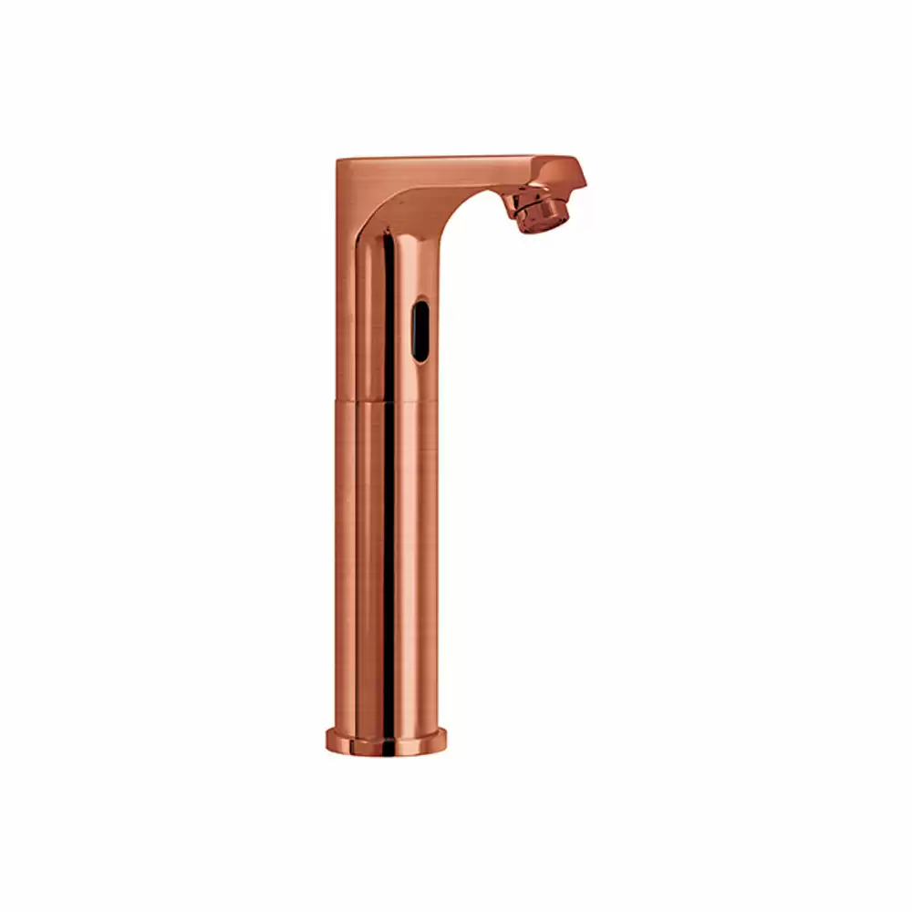 Cera Lustre Deck Mounted High Neck Sensor Tap for Tabletop Washbasins - Antique Copper