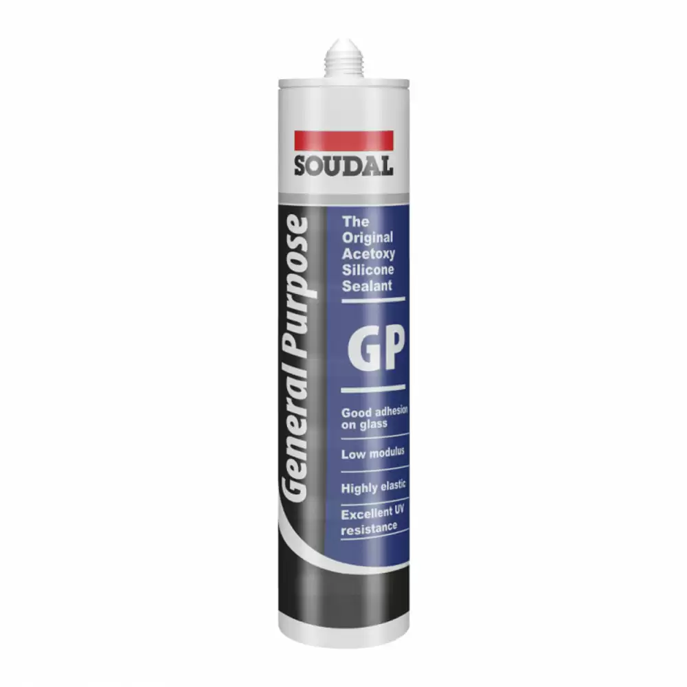 Soudal General Purpose Acetoxy Silicone Sealant - Black (260 ml)