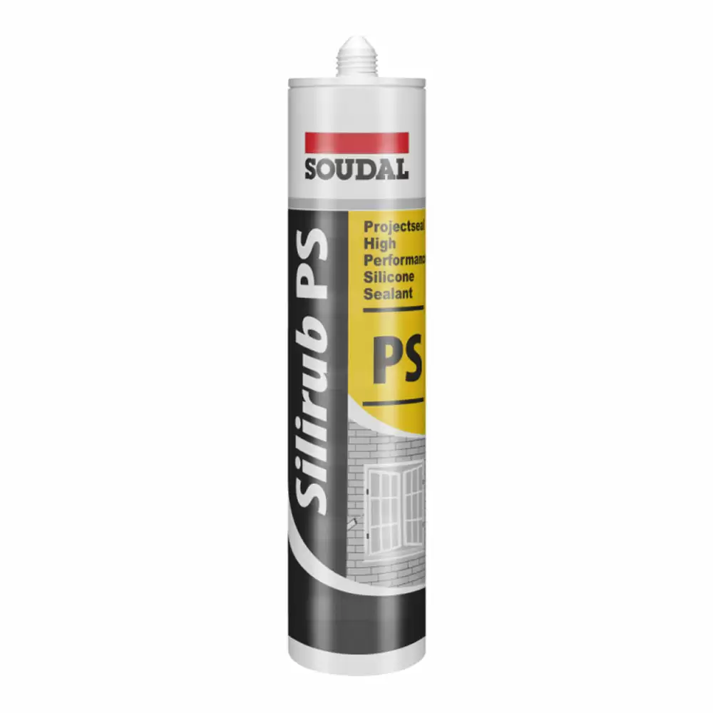 Soudal Silirub PS Neutral Silicone Sealant - Black (280 ml)