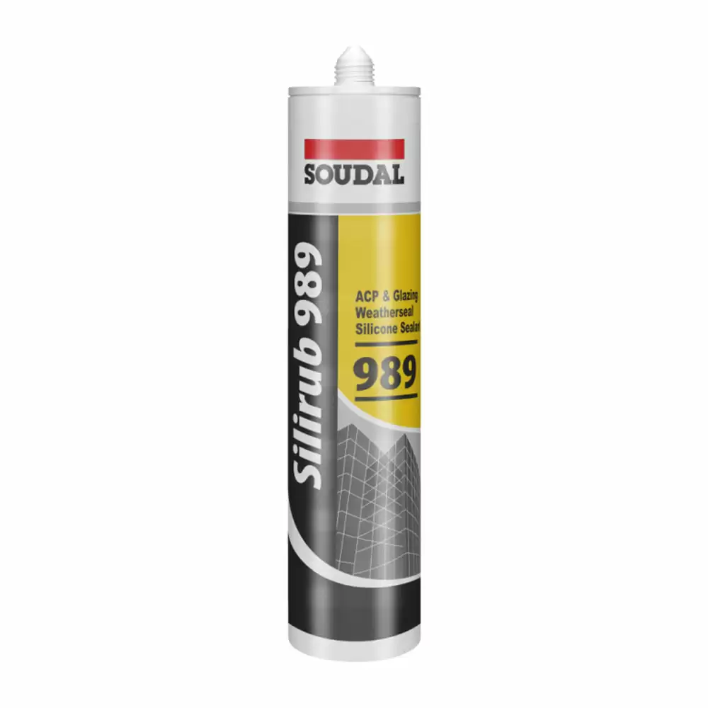 Soudal Silirub 989 Neutral Silicone Sealant - Black (405 Gram)