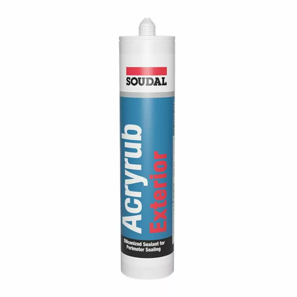 Soudal Acryrub Exterior Siliconized Acrylic Sealant - White (425 Gram)