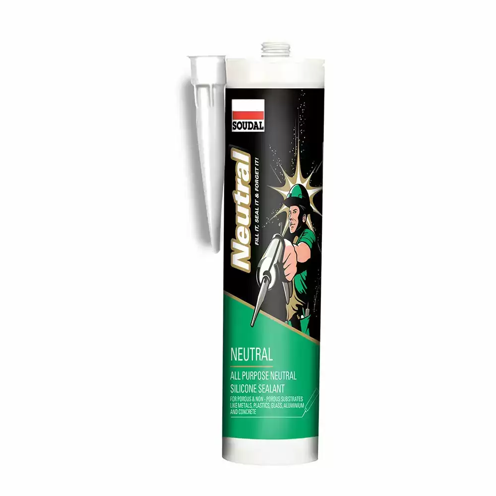 Soudal Neutral Silicone Sealant - White (250 Gram)