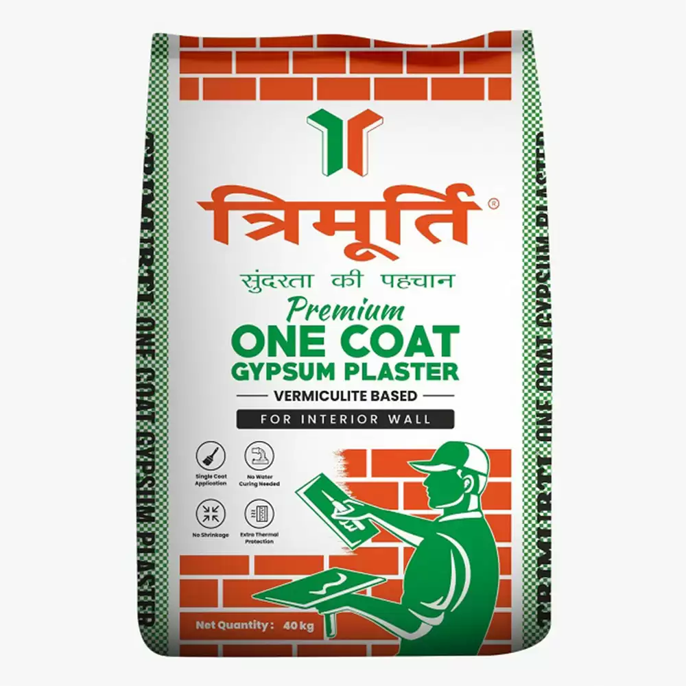 Trimurti One Coat Vermiculite Based Gypsum Plaster -  40 Kg