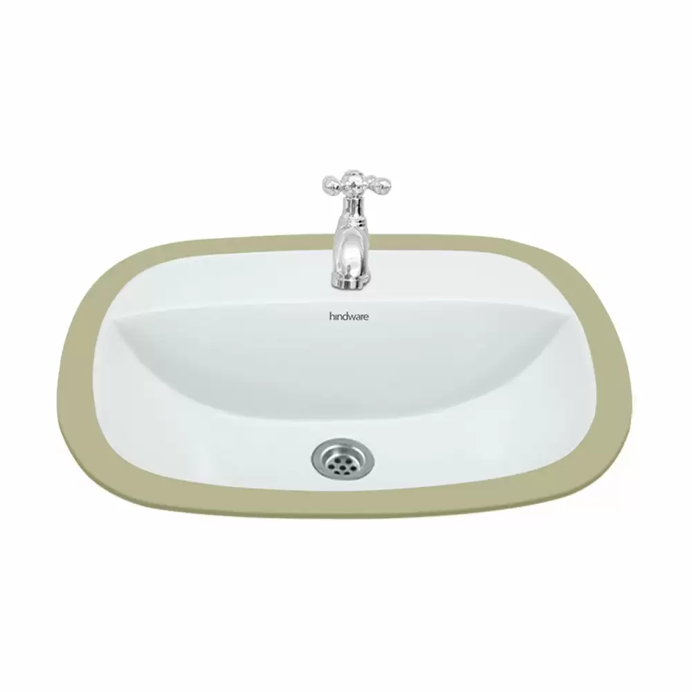 Hindware Lara Under Counter Wash Basin - Star White