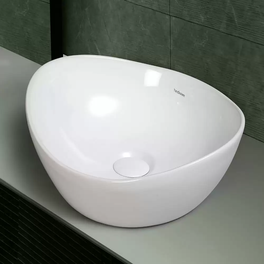 Hindware Dew Table Top Wash Basin - Star White