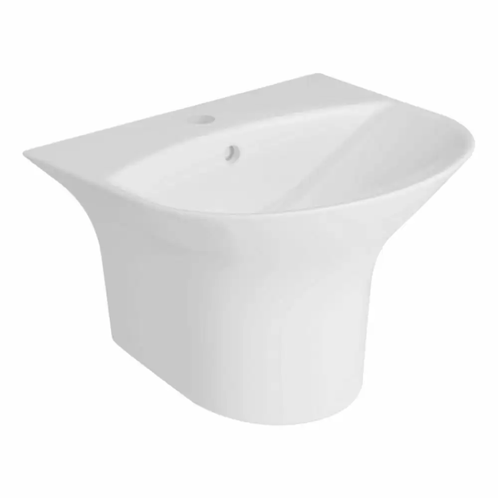 Hindware Italian Collection Elegance Integrated Pedestal Wash Basin - Star White