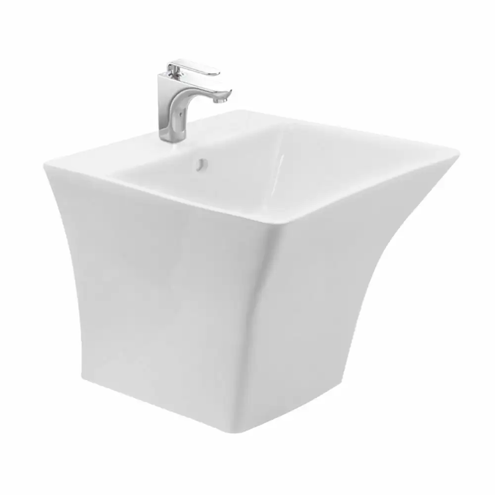 Hindware Italian Collection Aspiro Integrated Pedestal Wash Basin - Star White