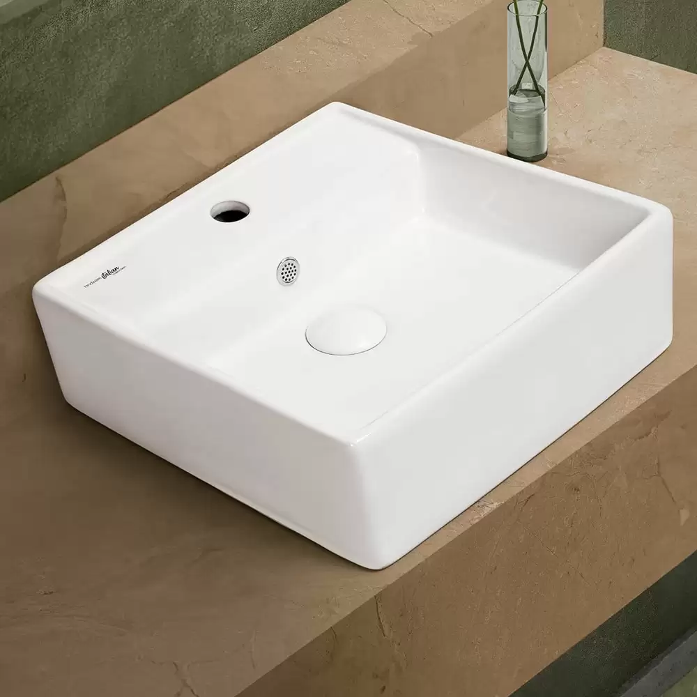 Hindware Italian Collection Inox Over Counter Basin Wash Basin - Star White