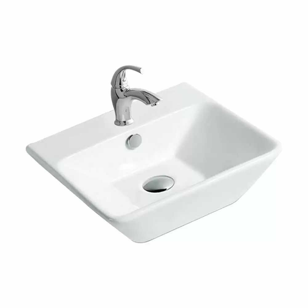 Hindware Italian Collection Quadra Table Top Wash Basin - Star White