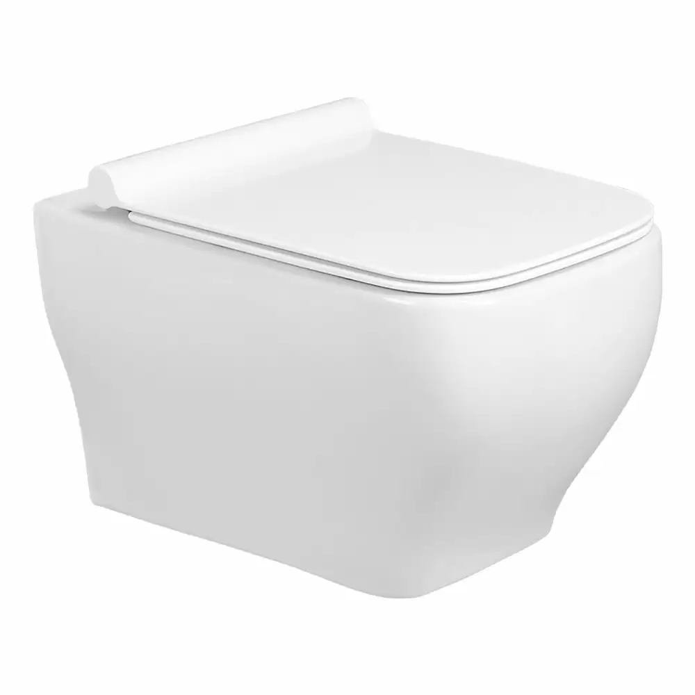 Hindware Italian Collection Mariana Edge Wall Mounted Western Commode - Star White