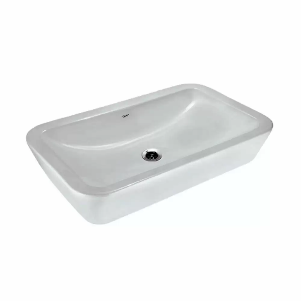 Jaquar Aria Tabletop Ceramic Rectangle Wash Basin - White