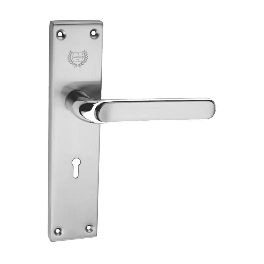 Harrison Bmw 70 mm Door Handleset Baby Latch With Full Plate - Satin Chrome Finish