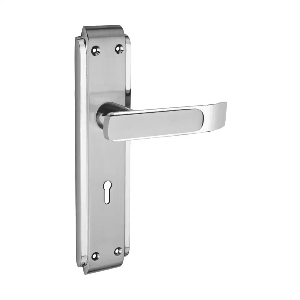 Harrison Camry 70 mm Door Handleset Baby Latch With Full Plate - Satin Chrome Finish