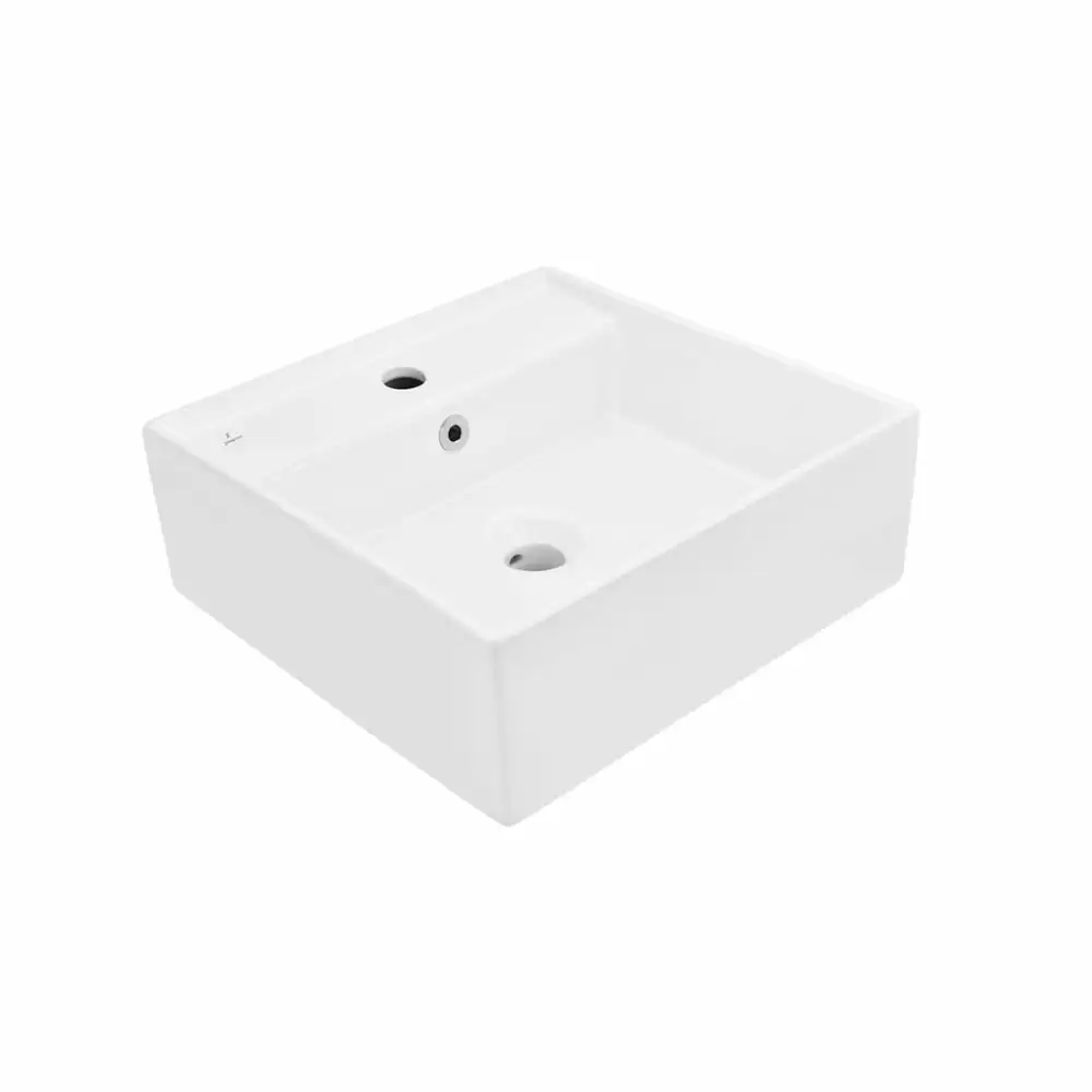 Jaquar Continental Square Shaped Tabletop Wash Basin - White