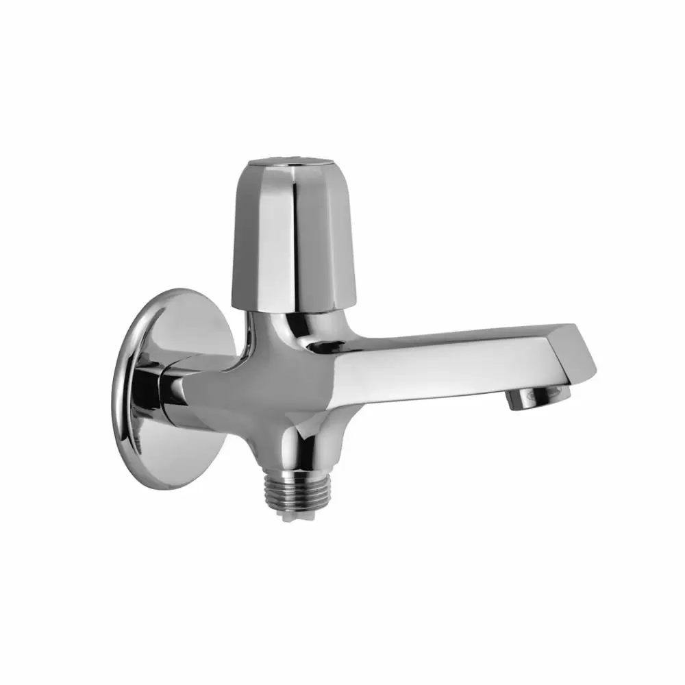 Jaquar Continental Prime Two Way Wall Mounted Bib Cock with Wall Flange - Chrome