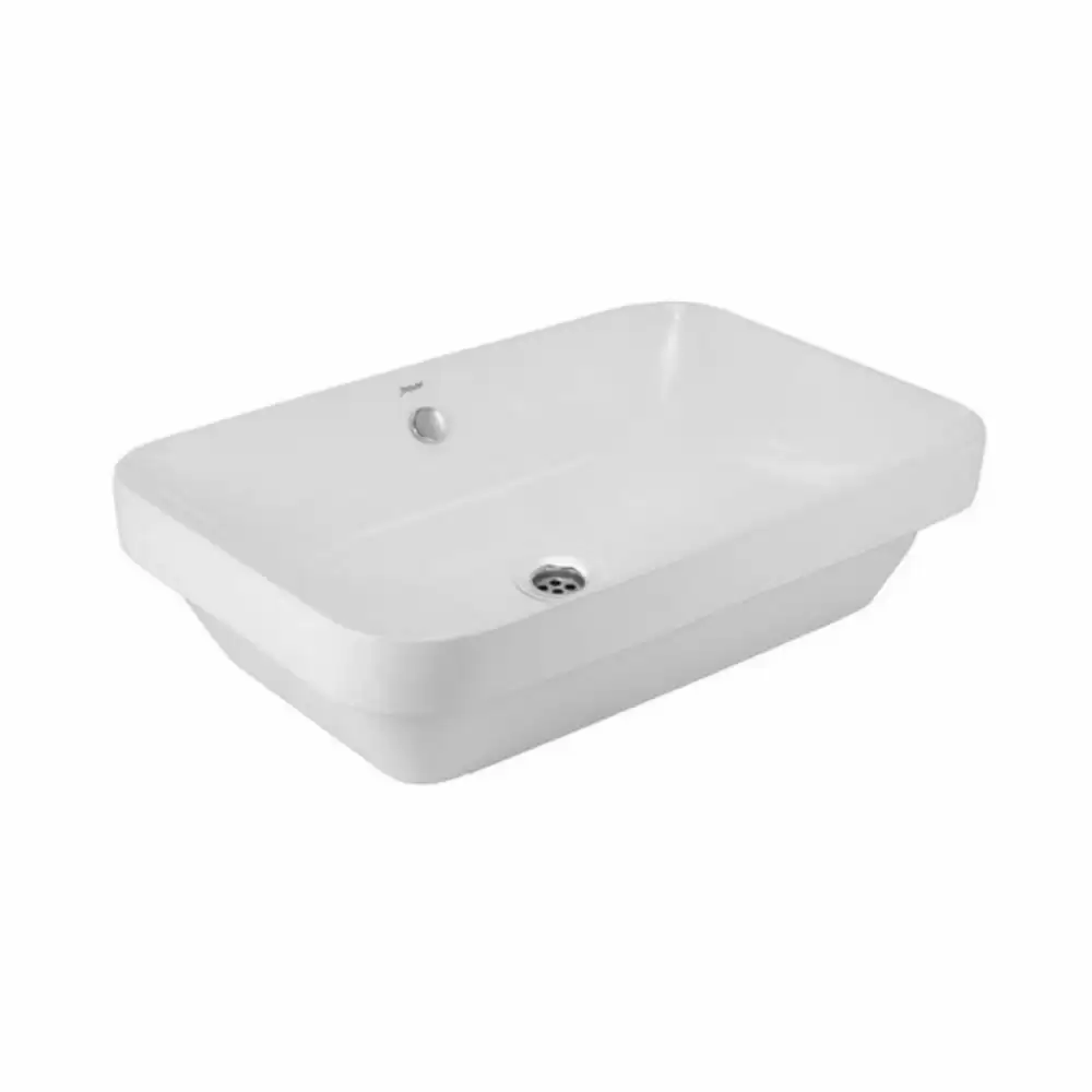 Jaquar D'Arc Countertop Rectangle Shaped Wash Basin - White