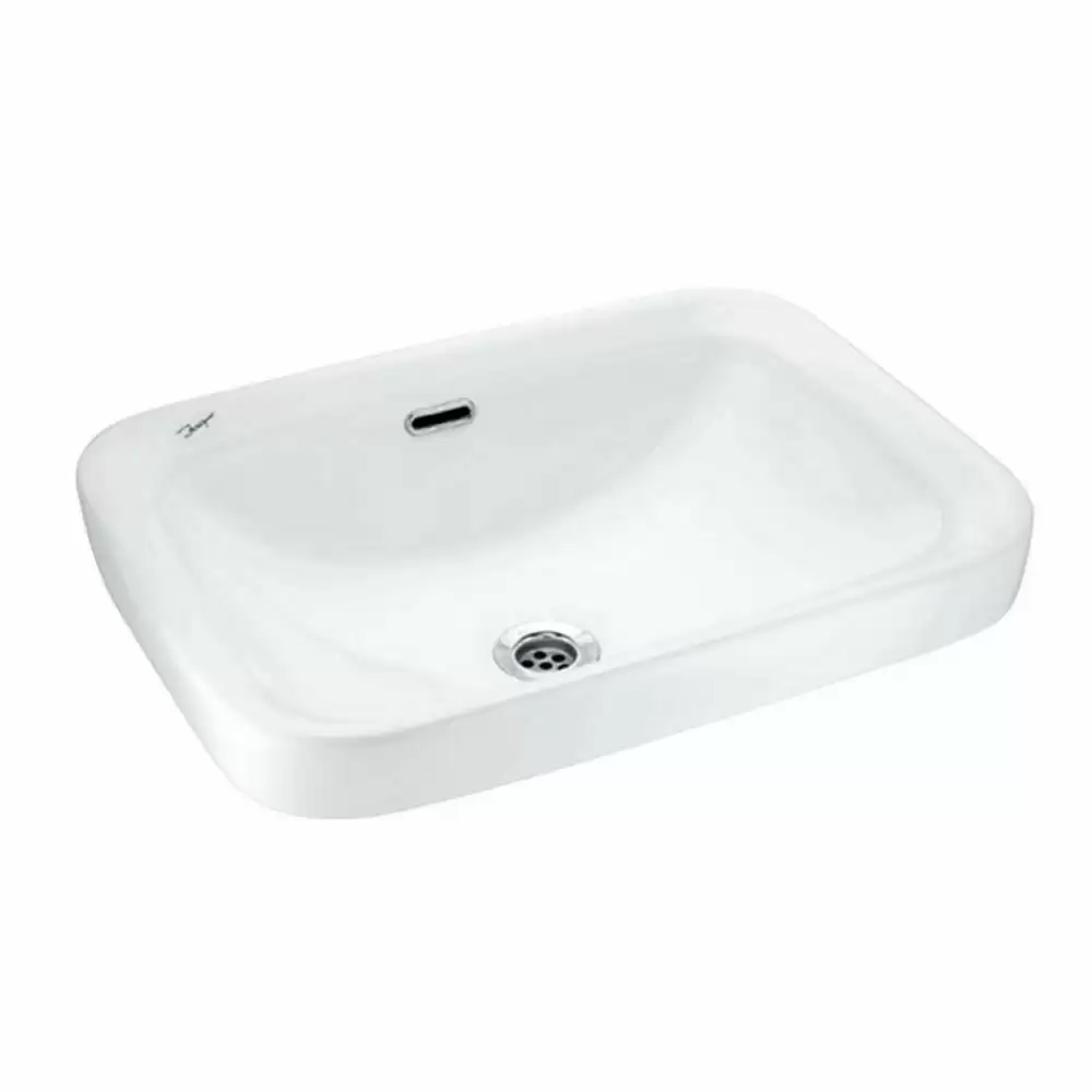 Jaquar Florentine Countertop Rectangle Shaped Wash Basin - White