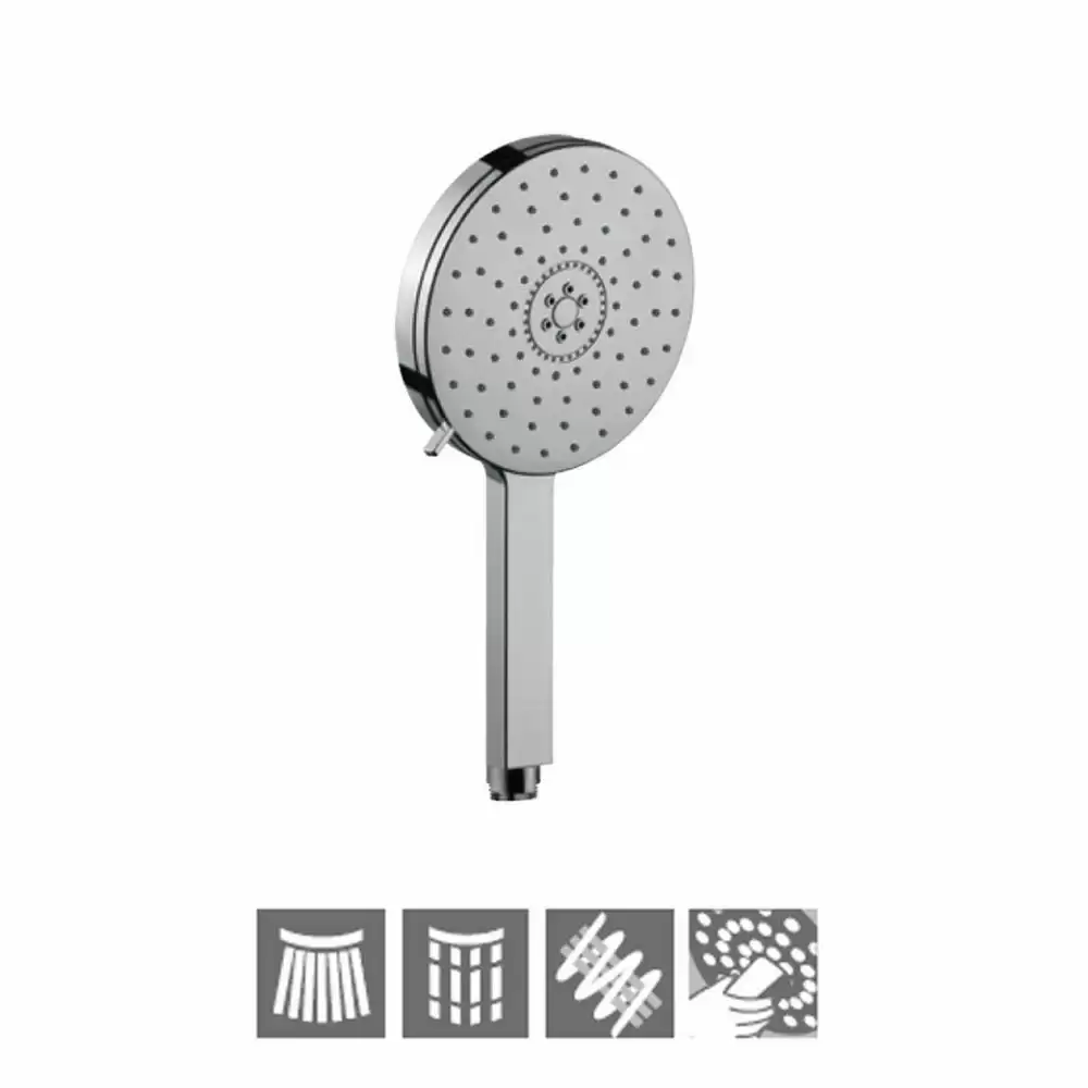 Jaquar Multi Flow 140 mm Round Hand Shower with Rubit Cleaning System - Chrome