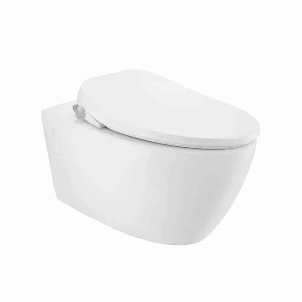 Jaquar Bidspa Rimless Wall Hung Western Commode with Electronic PP Seat - White