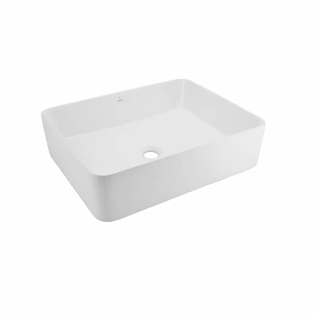 Jaquar Thin Rim Tabletop Rectangular Wash Basin - White Matt