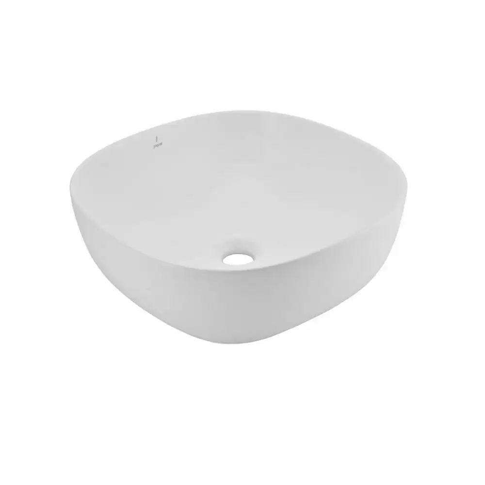 Jaquar Thin Rim Tabletop Square Wash Basin - White Matt