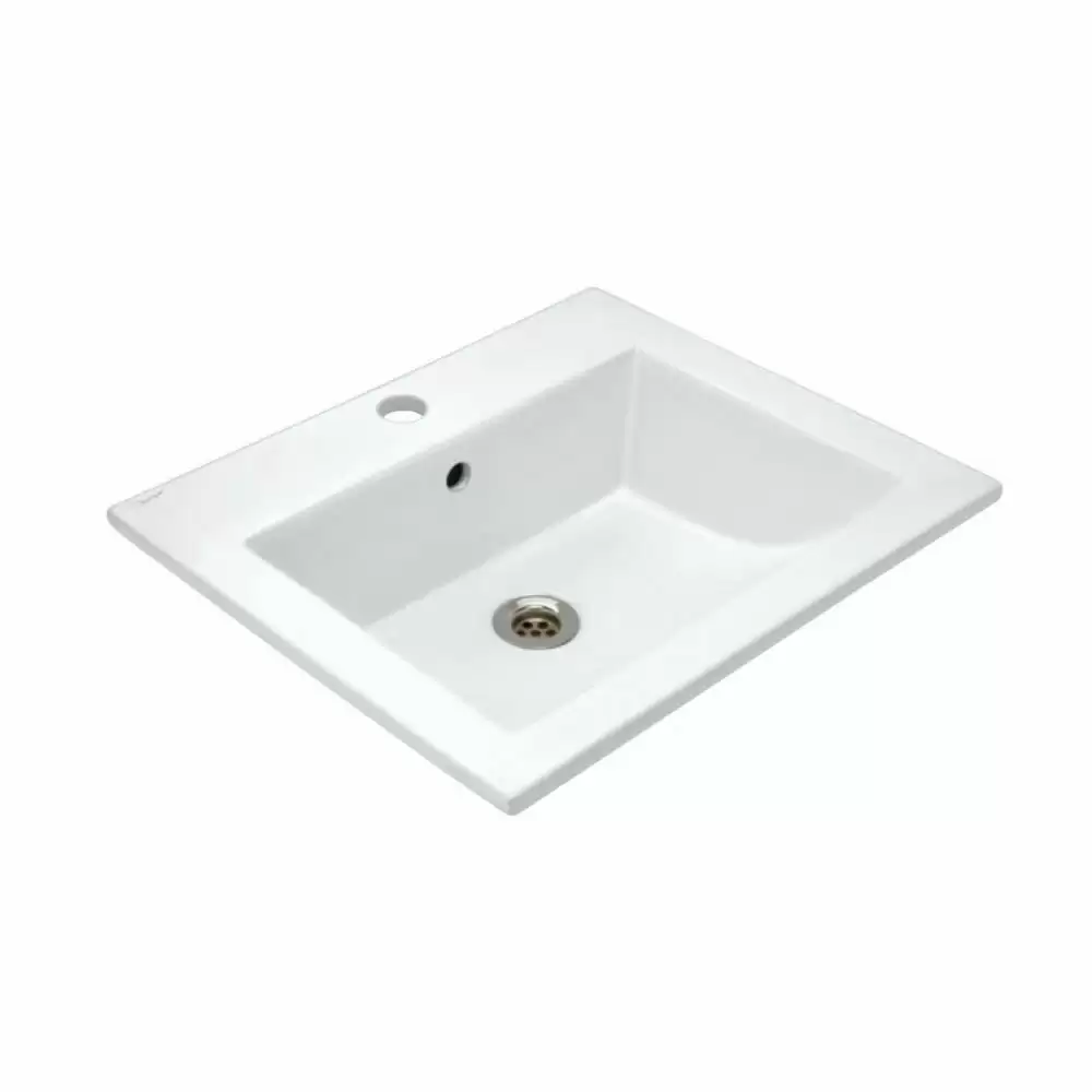 Jaquar Kubix Countertop Rectangle Shaped Wash Basin - White